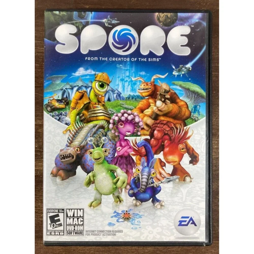 SPORE 2008 Win/Mac PC DVD-ROM w/ Prima Official GAME GUIDE Manual VGC Windows EA
